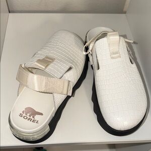 Sorel White Embossed Slip-On Footwear